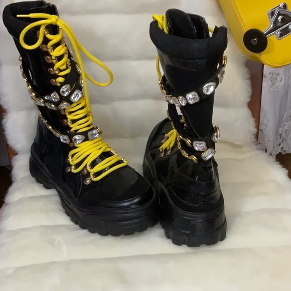 Cape Robbin BLING! Combat Boots - Picture 2 of 10